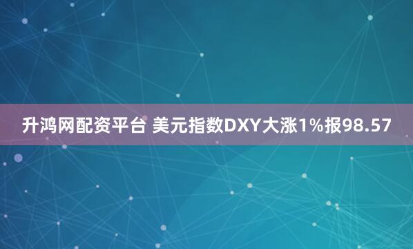 升鸿网配资平台 美元指数DXY大涨1%报98.57